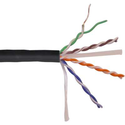 Кабель информационный Lanmaster LAN-6EUTP-HFLT-BK кат.6 UTP 4 пары 23AWG LSZH внутренний 305м серый