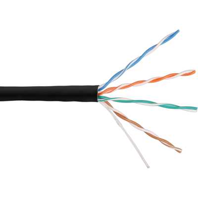 Кабель информационный Nikomax NMC 4100C-BK кат.5E U/UTP 4 пары нг(А)-HF внутренний 305м черный