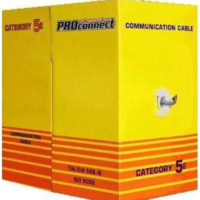 Кабель информационный PROconnect 01-0054 кат.5E UTP 4 пары 24AWG PE внешний 305м черный
