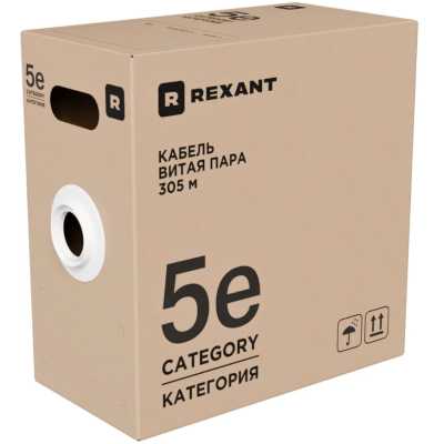 Кабель информационный Rexant 01-0049-R кат.5E U/UTP 4 пары 24AWG нг(А)-HF внутренний 305м оранжевый
