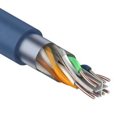 Кабель информационный Rexant 01-0147 кат.6 FTP 4 пары PVC внешний 305м синий