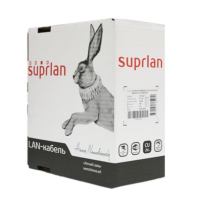 Кабель сетевой информационный Suprlan 01-0332-1 кат.5E UTP 4 пары 24AWG PVC внутренний 100м серый