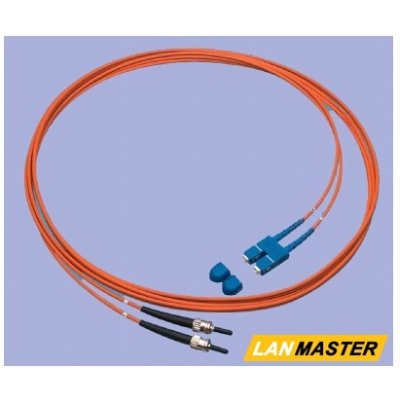Патч-корд Lanmaster LAN-2ST-2SC/SU-3.0 2x9/125 OS1/OS2 ST дуплекс-SC дуплекс 3м LSZH голубой