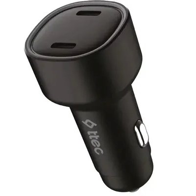 Автомобильное зарядное устройство TTEC SmartCharger Duo PD 60W Car Fast Charger USB-C+USB-C. Цвет: черный