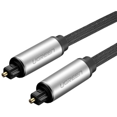 Кабель UGREEN AV108 (10541) Toslink Optical Male To Male Audio Cable. Длина: 3м. Цвет: серебристо-черный