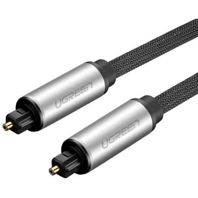 Кабель UGREEN AV108 (10542) Toslink Optical Audio Cable. Длина: 1,5м. Цвет: серебристо-черный