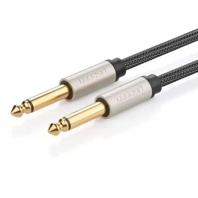 Кабель UGREEN AV128 (10639) 6.5mm Male to Male Stereo Auxiliary Aux Audio Cable. Длина: 3м. Цвет: серый