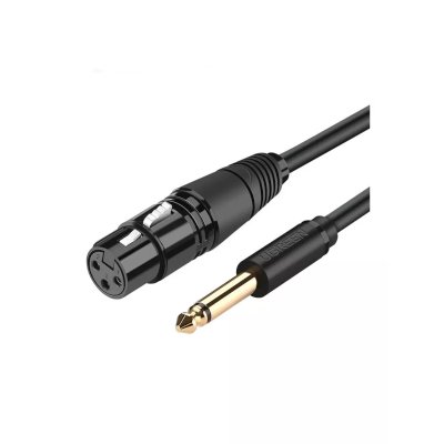 Кабель UGREEN AV131 (20719) 6.35 Male To XLR Female Cable. Длина: 2м. Цвет: черный