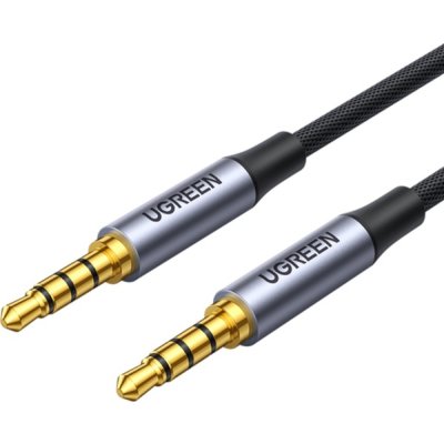 Кабель UGREEN AV183 (20785) 3.5mm Male to Male 4-Pole Microphone Audio Cable. Длина: 3м. Цвет: черный