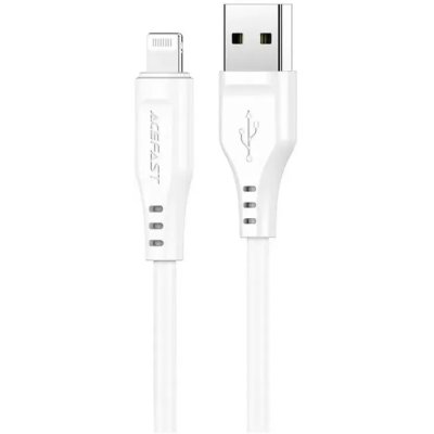Кабель ACEFAST C3-02 USB-A to Lightning TPE charging data cable для подзарядки и передачи данных. Цвет: белый