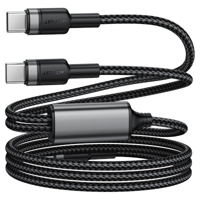 Кабель для зарядки и передачи данных ACEFAST C22-02 Charging Data USB-C - 2*USB-C 100W Cable. Цвет: черный