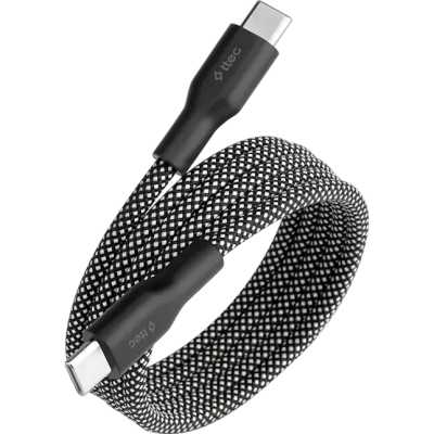 Кабель с магнитным креплением TTEC Braided USB-C-USB-C Magnetic 60W Fast Charging&Data Cable. Длина: 100см. Цвет: черный