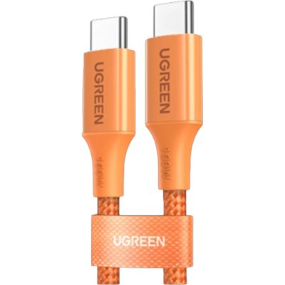 Кабель UGREEN L502 (95493) USB-C to USB-C PD Fast Charging Braided Cable 5A Max. Длина: 1м. Цвет: оранжевый