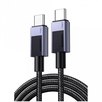 Кабель UGREEN L513 (45067) Type C 2.0 Male To Type C 2.0 Male Charging&Data Cable(240W Max). Длина: 1м. Цвет: черный
