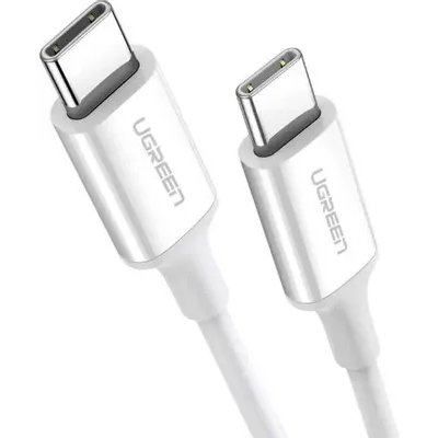 Кабель UGREEN US264 (60519) USB-C 2.0 Male To USB-C 2.0 Male 3A Data Cable. Длина 1,5 м. Цвет: белый