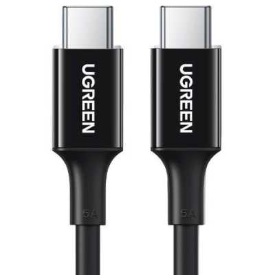 Кабель UGREEN US300 (80371) Type-C Male to Type-C Male 2.0 ABS Shell 5A Current. Длина: 1м. Цвет: черный