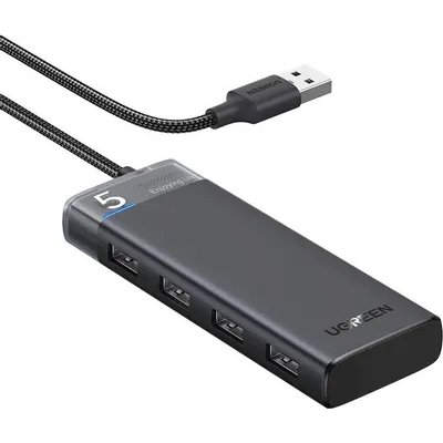 Хаб UGREEN CM653 (15548) 4-Port USB-A Hub. Цвет: черный