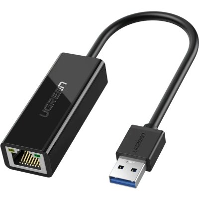 Адаптер UGREEN CR111 (20256) USB 3.0 Gigabit Ethernet Adapter. Цвет: черный