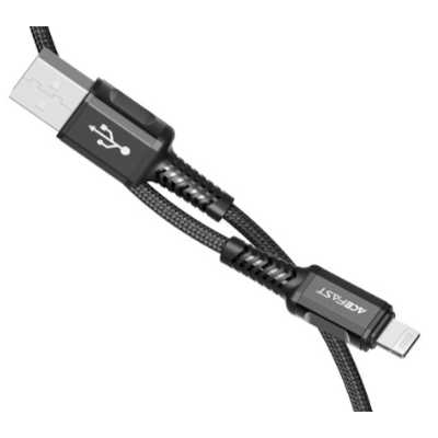 Кабель ACEFAST C1-02 USB-A to Lightning aluminum alloy charging data cable. Цвет: черный