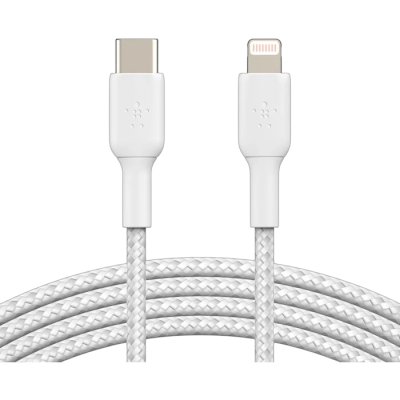 Кабель Belkin BoostCharge Lightning To USB-C Braided Silicone Cable. Длина: 1м. Цвет: белый