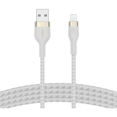 Кабель Belkin BoostCharge PRO Flex USB-A-Lightning Braided Silicone Cable. Длина: 1м. Цвет: белый