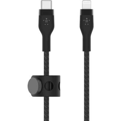 Кабель Belkin BoostCharge PRO Flex USB-C-Lightning Braided Silicone Cable. Длина: 1м. Цвет: черный