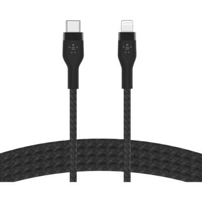 Кабель Belkin BoostCharge PRO Flex USB-C-Lightning Braided Silicone Cable. Длина: 3м. Цвет: черный