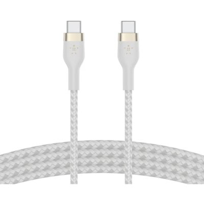 Кабель Belkin BoostCharge PRO Flex USB-C to USB-C Braided Silicone Cable. Длина: 1м. Цвет: белый