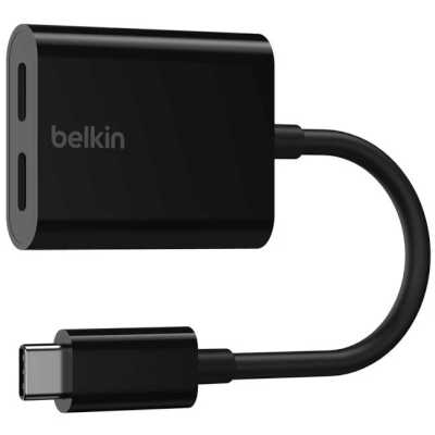 Адаптер Belkin RockStar USB-C Audio&USB-C 60W Charge Adapter. Цвет: черный