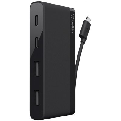 Мини-концентратор Belkin USB-C 4-Port 2*USB-C&2*USB-A 5Gbps Mini Hub. Цвет: черный