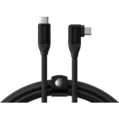 Кабель угловой (вправо) Satechi Right Angle 240W PD USB-C to USB-C Cable. Длина: 1м. Цвет: черный