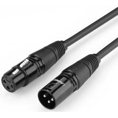 Кабель UGREEN AV130 (20710) XLR Cannon Male to Female Microphone Extension Audio Cable. Длина: 2м Цвет: черный