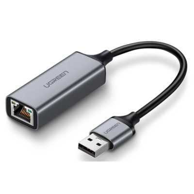 Адаптер UGREEN CM209 (50922) USB to RJ45 Ethernet Adapter Aluminum Case. Цвет: серый космос