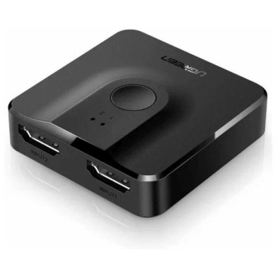 Переключатель UGREEN CM217 (50966) 2 In 1 Out HDMI Switcher 4K@60Hz. Цвет: черный