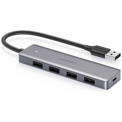 Хаб UGREEN CM219 (50985) 4-Ports USB A 3.0 Hub. Цвет: серый