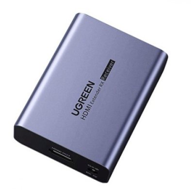 Удлинитель HDMI сигнала UGREEN CM609 (90811EU) HDMI Extender 50m Over a Single Cat5e/6 50m (EU). Цвет: серый