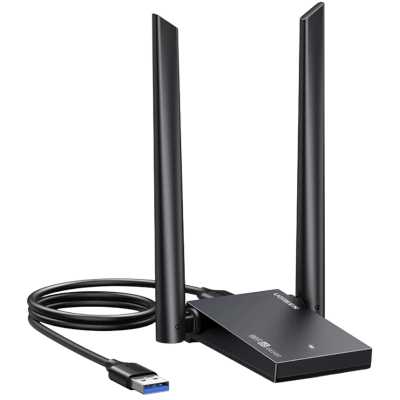 Адаптер UGREEN CM787 (75917) AXE5400 Wi-Fi 6E High-Gain USB Adapter. Цвет: серый космос