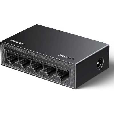 Коммутатор сетевой UGREEN CM833 (35492EU) 5-Port Gigabit Ethernet Switch PC+ABS Housing EU. Цвет: серый