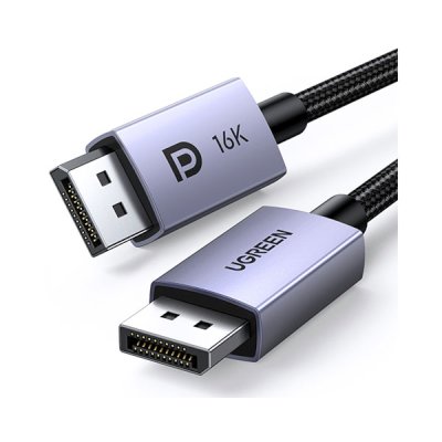 Кабель UGREEN DP118 (15383) Display Port Male To Male 16K Cable. Длина: 1м. Цвет: серый