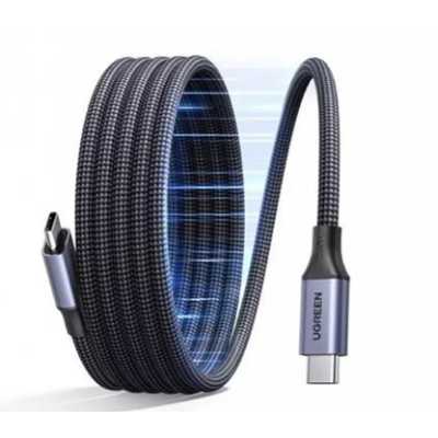 Кабель зарядный магнитный UGREEN L537 (85973) USB-C To USB-C 240W Max Charging Magnetic Cable 1шт. Длина: 1м. Цвет: серый космос