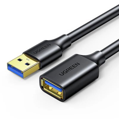 Кабель UGREEN US129 (30127) USB 3.0 Extension Male Cable. Длина: 3м. Цвет: черный