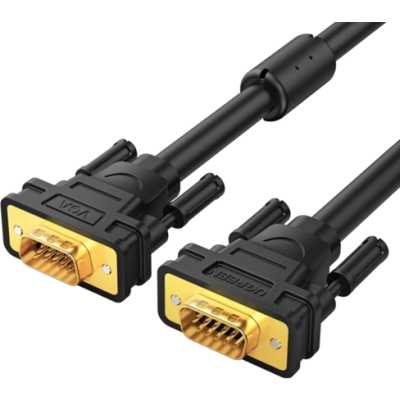 Кабель UGREEN VG101 (11630) VGA Male to Male Cable. Длина 1,5м. Цвет: черный