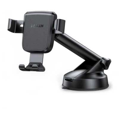 Держатель для телефона UGREEN LP200 (60990B) Gravity Phone Holder with Suction Cup с присоской. Цвет: черный