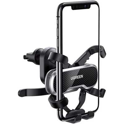 Держатель автомобильный UGREEN LP228 (80871) Gravity Phone Holder for Car with Hook для мобильных устройств. Цвет: черный