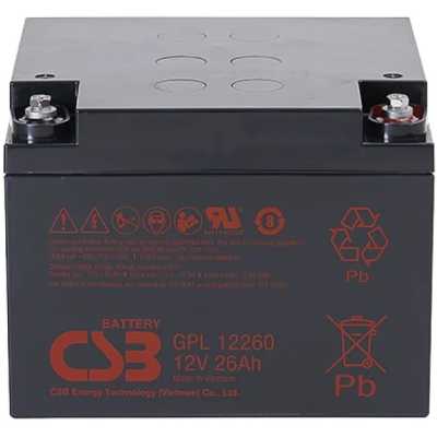 Батарея для ИБП CSB GPL-12260 (12V, 26Ah) для UPS клеммы F2