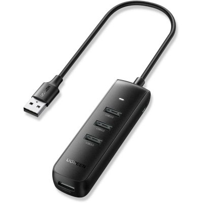 Хаб UGREEN CM416 (10915) USB 3.0 4-Port Hub. Длина провода: 25 см. Цвет: черный