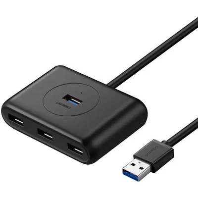 Хаб UGREEN CR113 (20290) USB 3.0 Hub. Длина 0,5 м. Цвет: черный