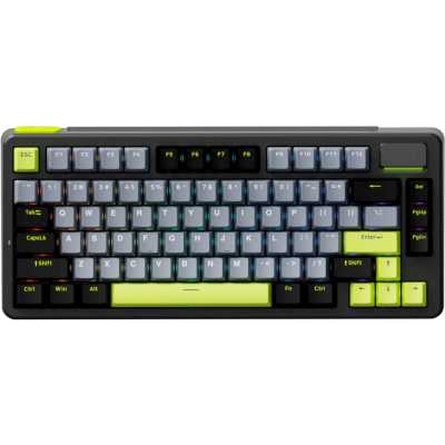 RAPOO Игровая механическая клавиатура проводная/беспроводная V700DIY-75, цвет: чер/сер/зел (10369)