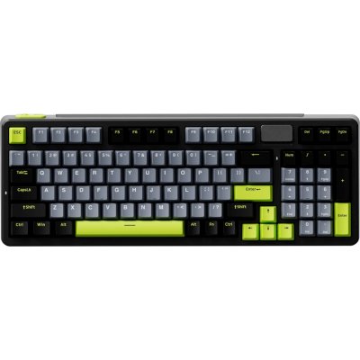 RAPOO Игровая механическая клавиатура проводная/беспроводная V700DIY-98, цвет: чер/сер/зел (10370)