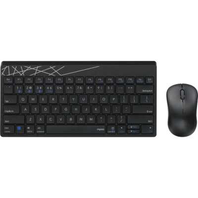RAPOO Клавиатура+мышь беспроводная 8000M, цвет - черный (19102)